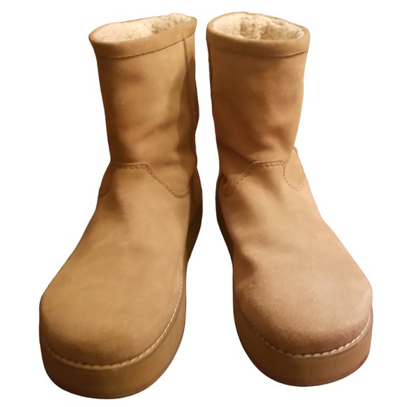 EUC | ZARA | Leather | Mid-rise Lined boots | Extra Fur Insoles | Size: 11 EU 44 main image 15